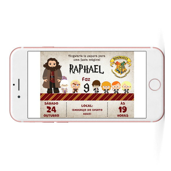 Convite Virtual Harry Potter