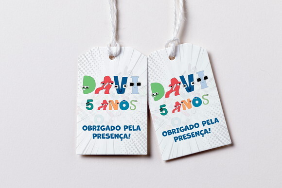 Tag Agradecimento Alfabeto Lore