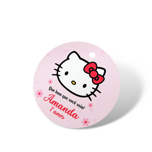 Tag Agradecimento Hello Kitty