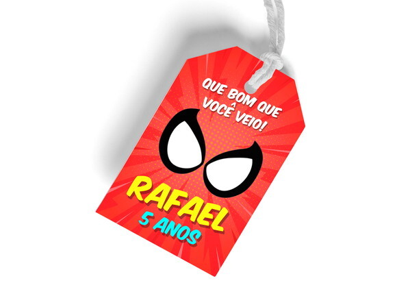 Tag Agradecimento Homem Aranha