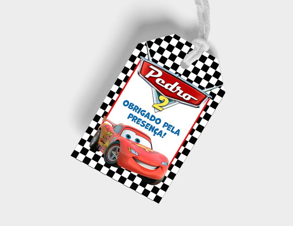 Tag Agradecimento Relâmpago Mcqueen Carros