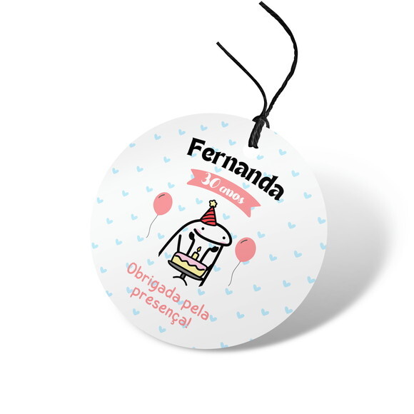 Tag Agradecimento Redonda Flork