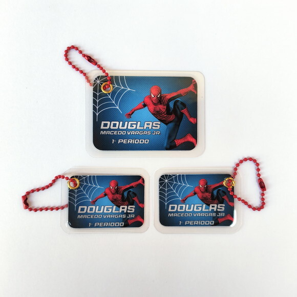 Tag Identificação de Mochila Homem Aranha