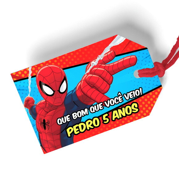 Tag Lembrancinha Homem Aranha