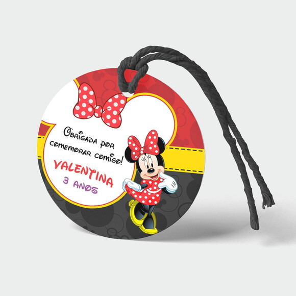 Tag Lembrancinha Minnie Mouse