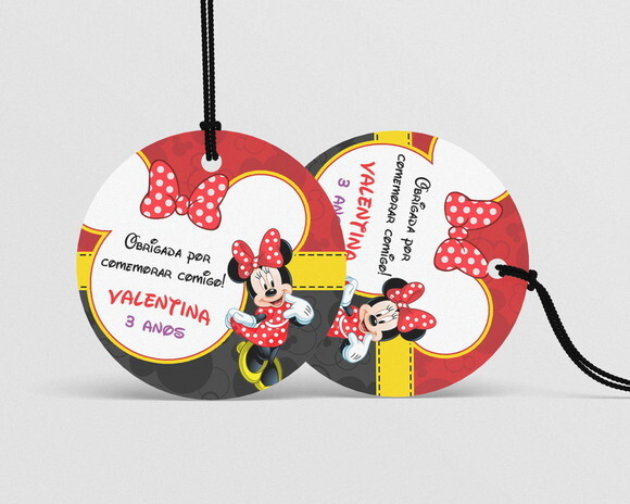 Tag Lembrancinha Minnie Mouse