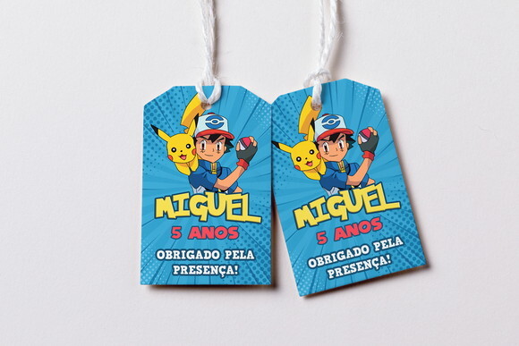 Tag Lembrancinha Pokemon