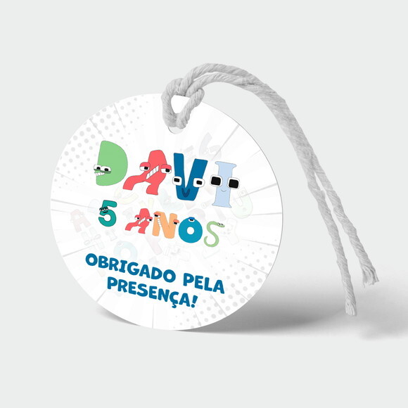 Tag Redonda Alfabeto Lore