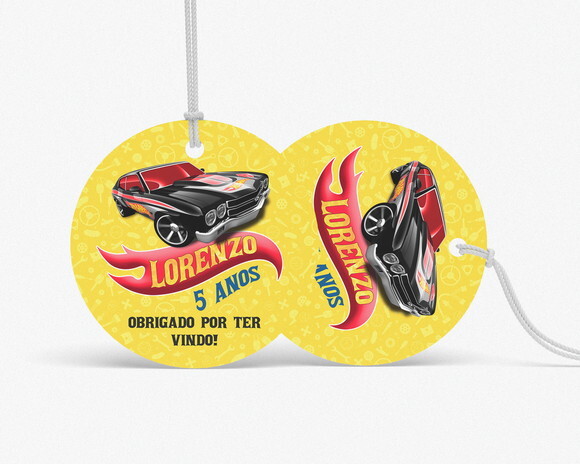 Tag Redonda Hot Wheels