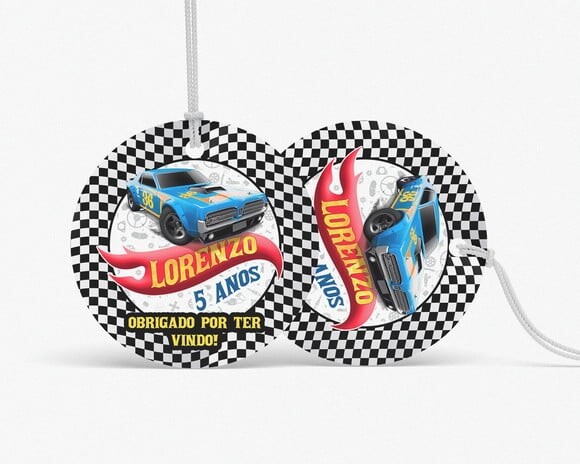 Tag Redonda Hot Wheels