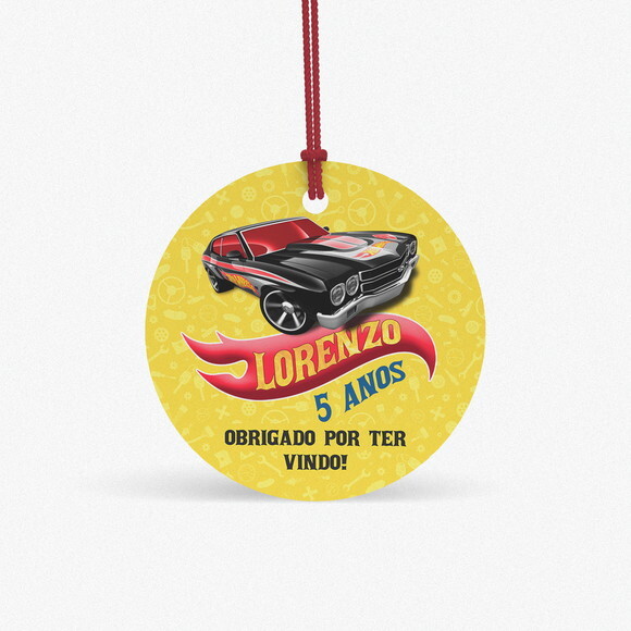 Tag Redonda Hot Wheels