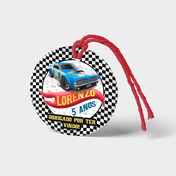 Tag Redonda Hot Wheels