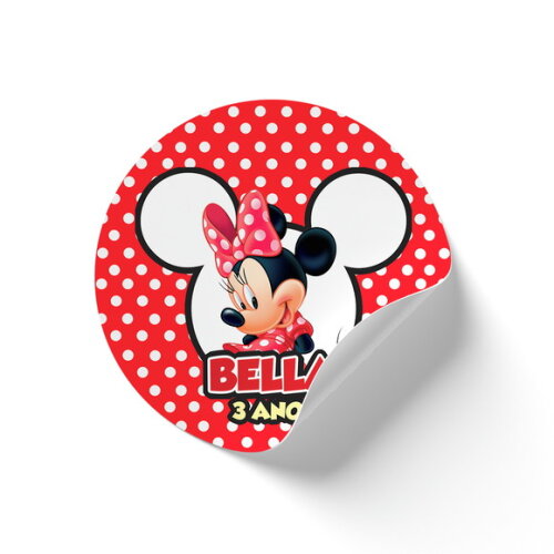 Adesivo Minnie Mouse - 5x5cm