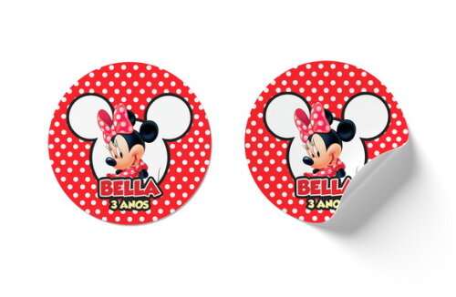 Adesivo Minnie Mouse - 5x5cm