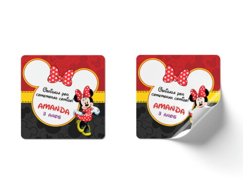 Adesivo Quadrado Minnie