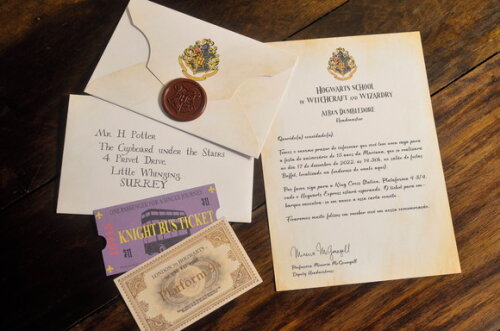 Convite Carta de Hogwarts - Harry Potter