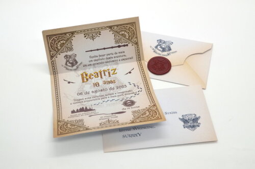 Convite Carta Harry Potter