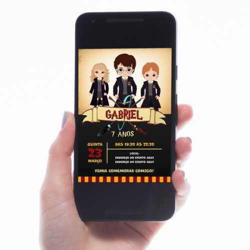 Convite Digital Aniversário Harry Potter