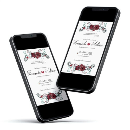 Convite Digital Casamento Marsala