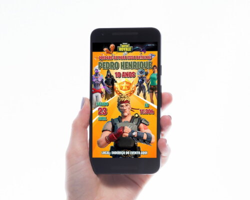 Convite Digital Fortnite