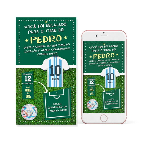 Convite Digital Futebol Argentina