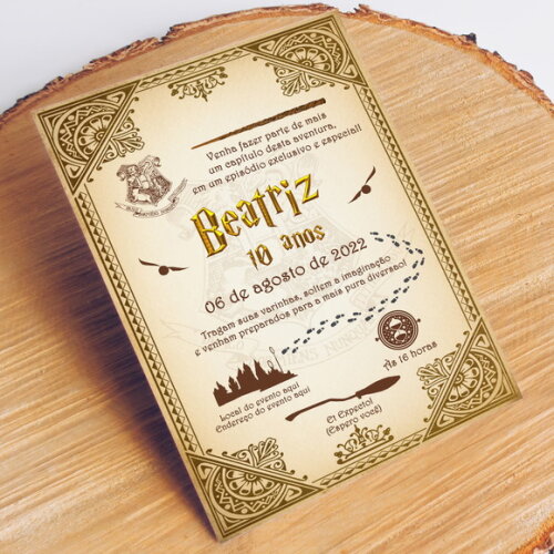 Convite Digital Harry Potter