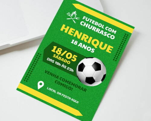 Convite Digital Futebol e Churrasco