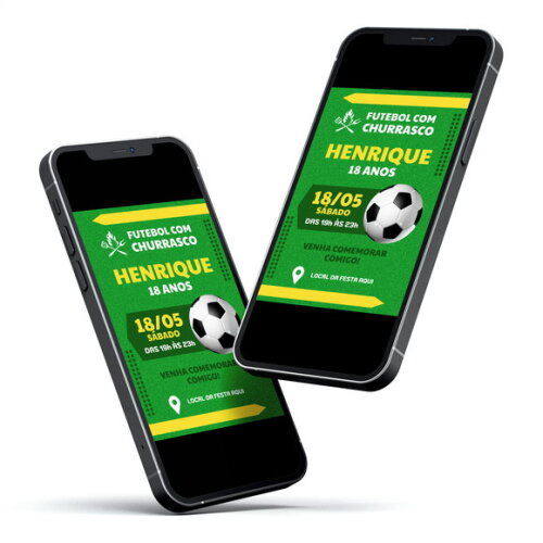 Convite Digital Futebol e Churrasco