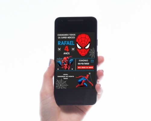 Convite Digital Homem Aranha