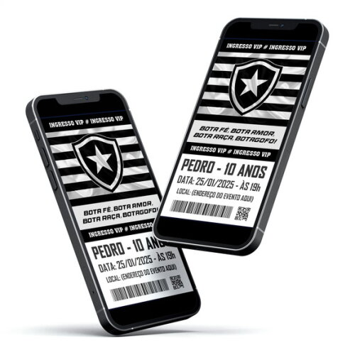 Convite Digital Ingresso Futebol Botafogo