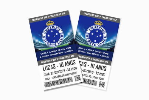 Convite Digital Ingresso Cruzeiro