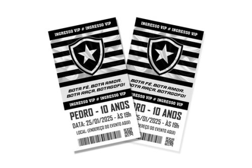 Convite Digital Ingresso Futebol Botafogo
