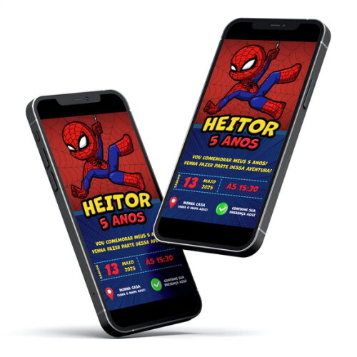 Convite Digital Interativo Homem Aranha