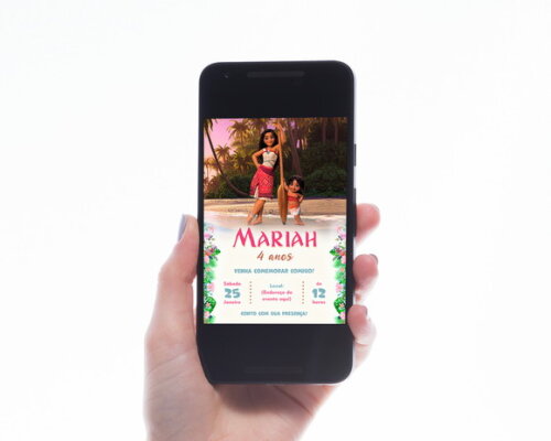 Convite Digital Moana 2