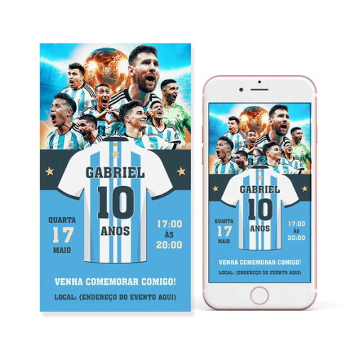 Convite Digital Seleção Argentina