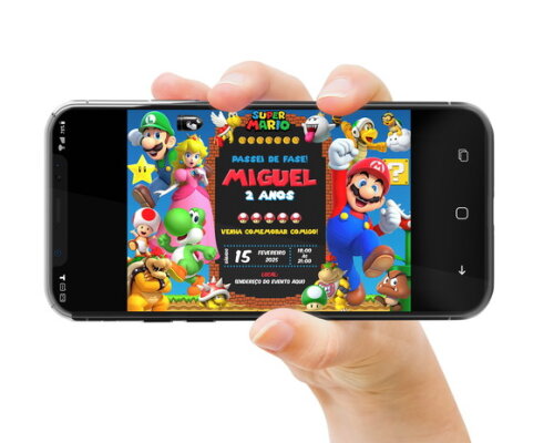 Convite Digital Super Mario