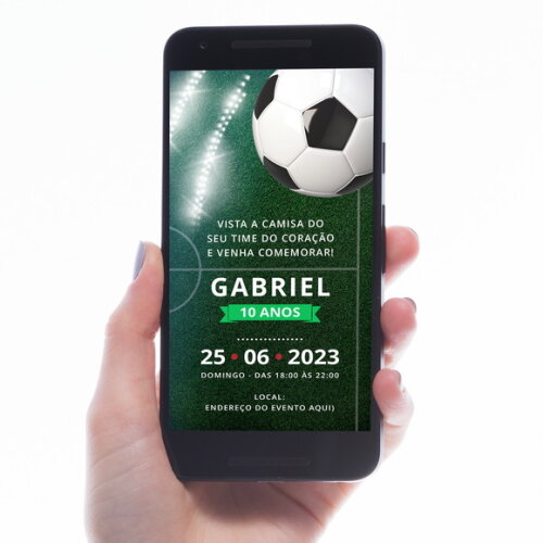 Convite Futebol - Arte Digital