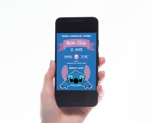Convite Stitch Arte Digital para Whatsapp