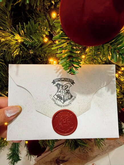 Envelope Hogwarts Harry Potter + Lacre de Cera p/ Decoração