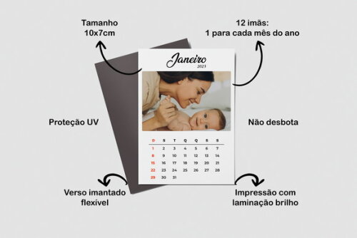 Foto Calendário Ímã