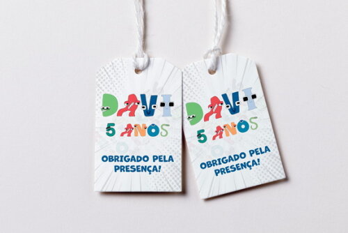 Tag Agradecimento Alfabeto Lore