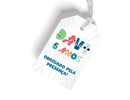 Tag Agradecimento Alfabeto Lore