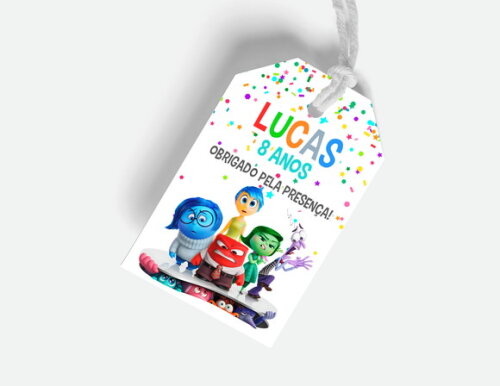 Tag Agradecimento Divertida Mente