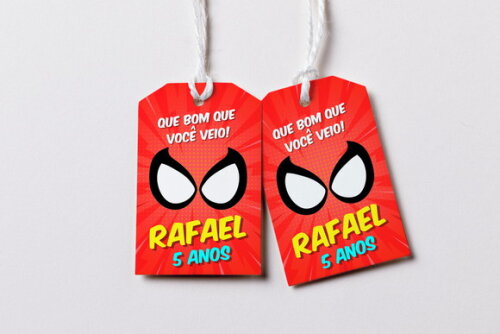 Tag Agradecimento Homem Aranha