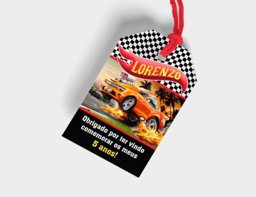 Tag Agradecimento Hot Wheels