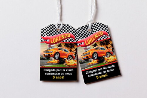 Tag Agradecimento Hot Wheels