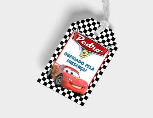 Tag Agradecimento Relâmpago Mcqueen Carros