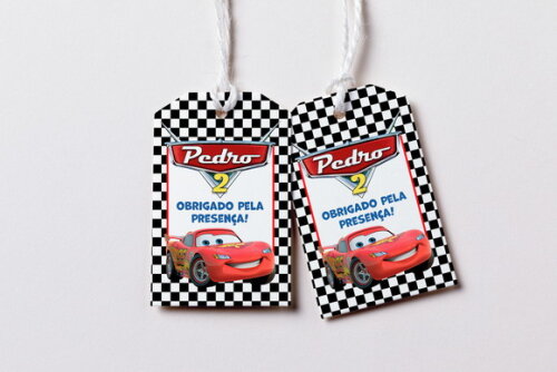 Tag Agradecimento Relâmpago Mcqueen Carros
