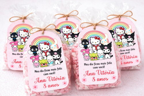 Tag Agradecimento Turma da Hello Kitty - 5x7cm