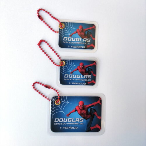 Tag Identificação de Mochila Homem Aranha